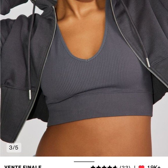 Garage Dark Gray Corset Zip up Hoodie XS - Picture 7 of 9